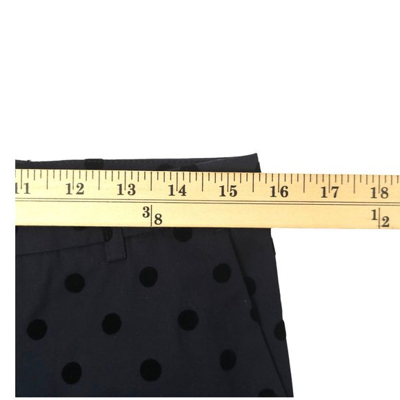 Cynthia Rowley Polka Dot Pants Womens Size 4 Low Rise Ankle Length Blue Black - Picture 3 of 11